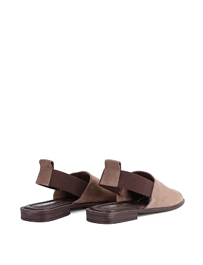 Женские сандалии велюровые коричневые - фото 3 - Miraton