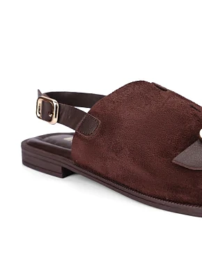 Женские сандалии кожаные коричневые - фото 4 - Miraton