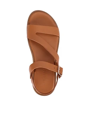 Женские сандалии кожаные коричневые - фото 1 - Miraton