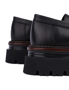 Жіночі туфлі шкіряні чорні - фото 4 - Miraton