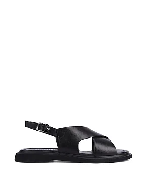 Женские сандалии кожаные черные - фото  - Miraton