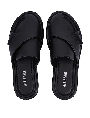 Женские слиперы кожаные черные - фото 1 - Miraton