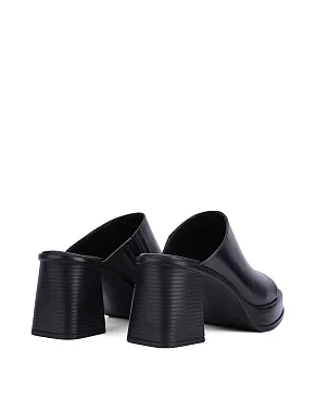 Жіночі сабо шкіряні чорні - фото 3 - Miraton