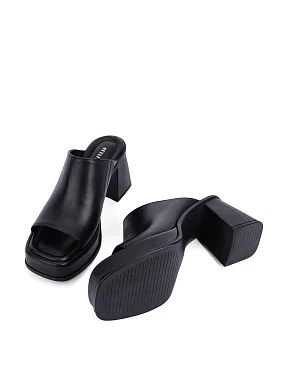 Жіночі сабо шкіряні чорні - фото 4 - Miraton