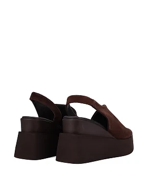 Жіночі босоніжки велюрові коричневі - фото 3 - Miraton