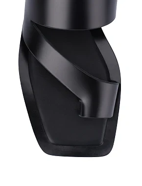 Женские шлепанцы кожаные черные - фото 4 - Miraton