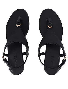 Женские сандалии кожаные черные - фото 1 - Miraton