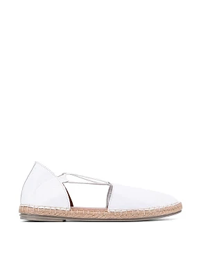Жіночі еспадрильї шкіряні білі - фото  - Miraton
