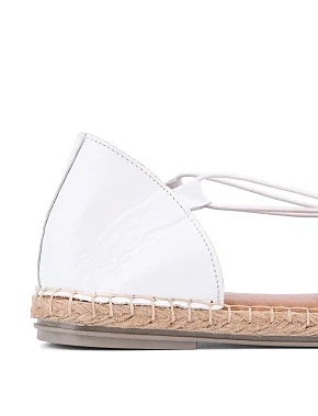 Жіночі еспадрильї шкіряні білі - фото 4 - Miraton