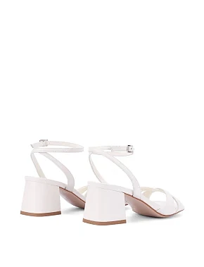 Жіночі босоніжки шкіряні білі - фото 3 - Miraton