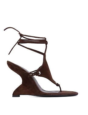 Женские босоножки JEFFREY CAMPBELL замшевые коричневые - фото 2 - Miraton