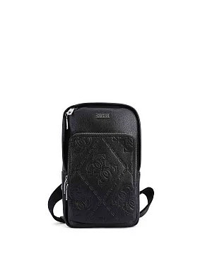 Мужская сумка из экокожи черная - фото  - Miraton