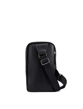 Мужская сумка из экокожи черная - фото 2 - Miraton