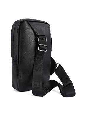 Мужская сумка из экокожи черная - фото 5 - Miraton