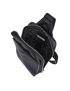 Мужская сумка из экокожи черная - фото 4 - Miraton