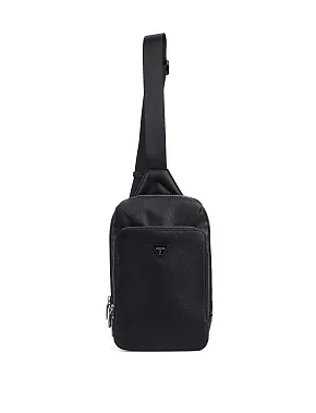 Мужская сумка из экокожи черная - фото 5 - Miraton