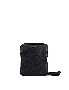 Мужская сумка мессенджер из экокожи черная - фото  - Miraton