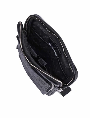 Мужская сумка мессенджер из экокожи черная - фото 4 - Miraton