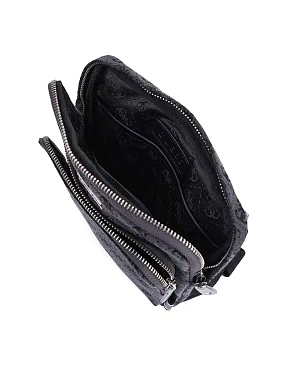 Мужская сумка мессенджер из экокожи черная - фото 4 - Miraton