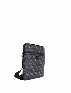 Мужская сумка мессенджер из экокожи черная - фото 1 - Miraton