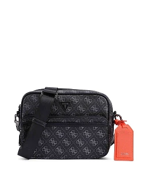 Мужская сумка через плечо из экокожи черная - фото 5 - Miraton