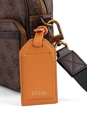 Чоловіча сумка через плече з екошкіри коричнева - фото 3 - Miraton