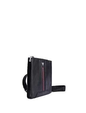 Мужская сумка мессенджер из экокожи черная - фото 1 - Miraton