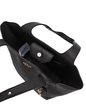 Жіноча сумка з екошкіри чорна - фото 6 - Miraton