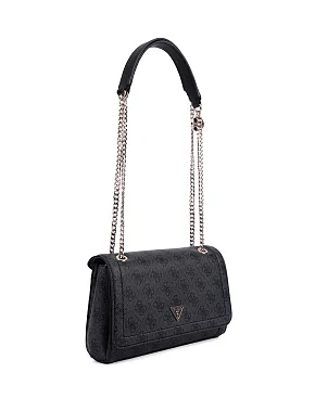 Женская сумка через плечо из экокожи черная - фото 1 - Miraton