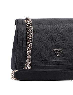 Женская сумка через плечо из экокожи черная - фото 3 - Miraton