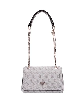 Женская сумка через плечо из экокожи молочного цвета - фото  - Miraton