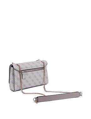 Женская сумка через плечо из экокожи молочного цвета - фото 4 - Miraton