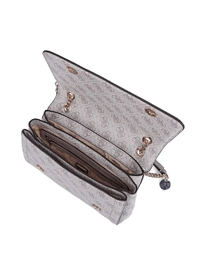 Жіноча сумка через плече з екошкіри молочного кольору - фото 6 - Miraton