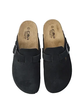 Жіночі сабо CMP NAVARRO SLIPPERS замшеві чорні - фото 3 - Miraton