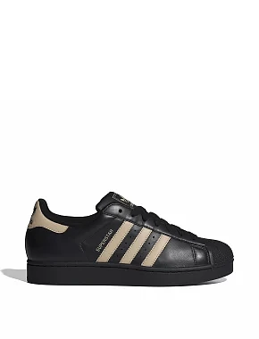 Мужские кеды Adidas SUPERSTAR II кожаные черные - фото  - Miraton