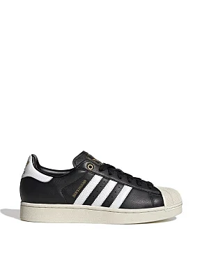 Мужские кеды Adidas SUPERSTAR II кожаные черные - фото  - Miraton