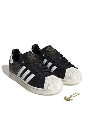 Мужские кеды Adidas SUPERSTAR II кожаные черные - фото 1 - Miraton