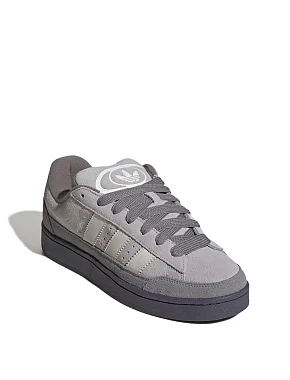 Мужские кеды Adidas CAMPUS кожаные серые - фото 2 - Miraton