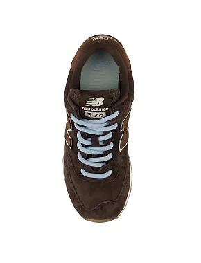Женские кроссовки New Balance W57474P замшевые коричневые - фото 3 - Miraton