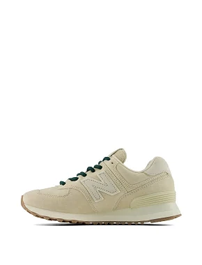 Женские кроссовки New Balance W57480T замшевые бежевые - фото 2 - Miraton