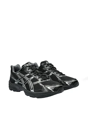 Мужские кроссовки Asics GEL-1130 из экокожи черные - фото 2 - Miraton