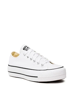 Жіночі кеди Converse Chuck Taylor All Star Lift текстильні білі - фото 1 - Miraton