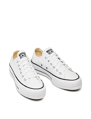 Жіночі кеди Converse Chuck Taylor All Star Lift текстильні білі - фото 4 - Miraton