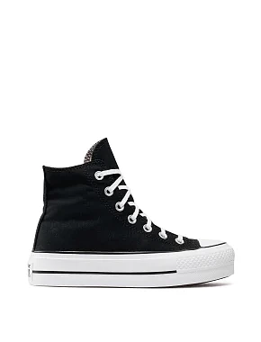 Жіночі кеди Converse Chuck Taylor All Star Lift текстильні чорні - фото  - Miraton