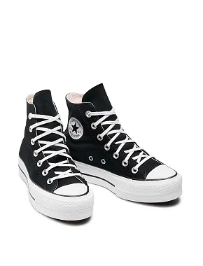 Жіночі кеди Converse Chuck Taylor All Star Lift текстильні чорні - фото 3 - Miraton