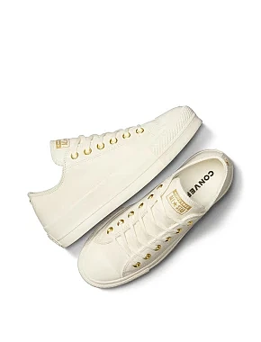 Женские кеды Converse Chuck Taylor All Star Lift кожаные белые - фото 3 - Miraton