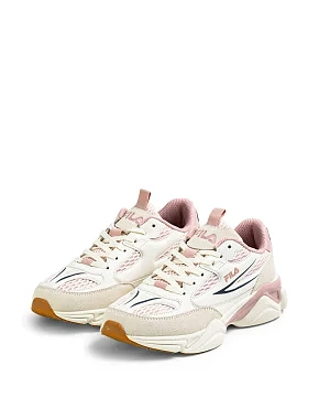 Женские кроссовки FILA RECADE из экокожи бежевые - фото 1 - Miraton