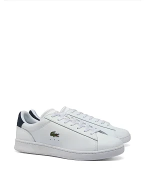 Мужские кеды Lacoste CARNABY кожаные белые - фото 1 - Miraton