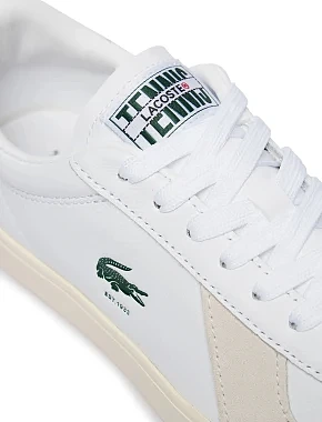 Жіночі кеди Lacoste BASESHOT шкіряні білі - фото 6 - Miraton