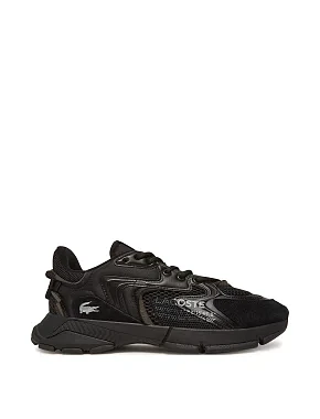 Мужские кроссовки Lacoste L003 кожаные черные - фото  - Miraton